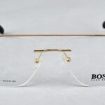 Hugo Boss 90541 Men’s Stylish Classic Fashion Rimless Golden Frame
